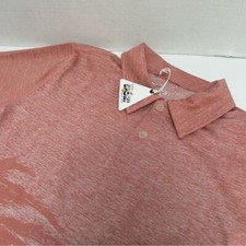 Marine Layer NWT Weekend Sport Jacquard Active Polo Beach Scene Pink Marge M/L
