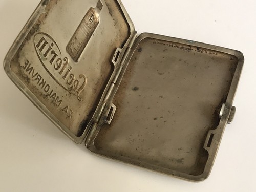 EXTRAORDINARY UNIQUE ANTIQUE DRUG ADVERTISING CIGARETTE CASE 1920’s POCKET PURSE - Picture 4 of 19