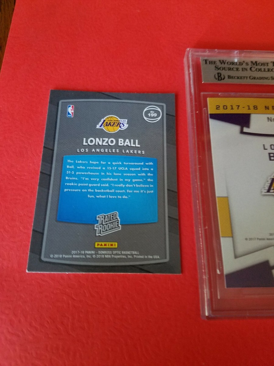 LONZO BALL Autograph ROOKIE Jersey CARD + Instant RC BGS