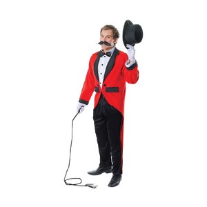 Adult One Size Circus Ring Master Costume Fancy Dress