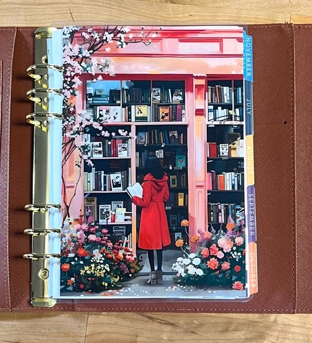 MATTE Cute Bookstore Front Cover Set 4 use with Erin Condren A5 Ring Binder~ - Picture 1 of 7