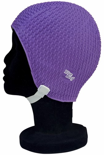 BLUE REEF Bubble Plain Ladies Elegant Classic Retro 3D Vintage Swimming Hat - Picture 4 of 15
