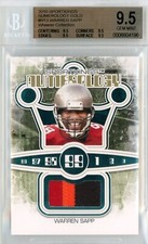 2010 SPORTKINGS WARREN SAPP NUMEROLOGY GOLD #N13 - GRADED BGS GEM MINT 9.5