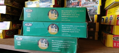 Vintage HELJAN HO model BUILDING KITS train shops petrol STATIONS kit buildings - Picture 376 of 493