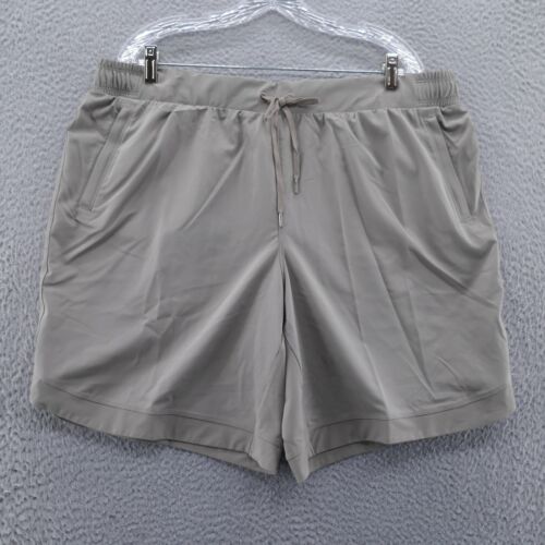 Calia Womens Journey Collection Mid Rise Shorts 1X Gray Relaxed Athletic NEW