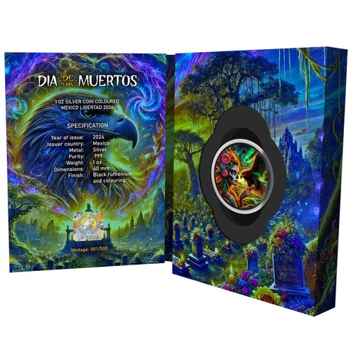Mexico Dia de los Muertos Special Edition 2024 & 2025 Set 2 x 1 oz silver coins - Imagen 9 de 9
