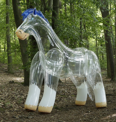 aufblasbares Cartoon Pferd transparent lebensgroß - Bild 1 von 2