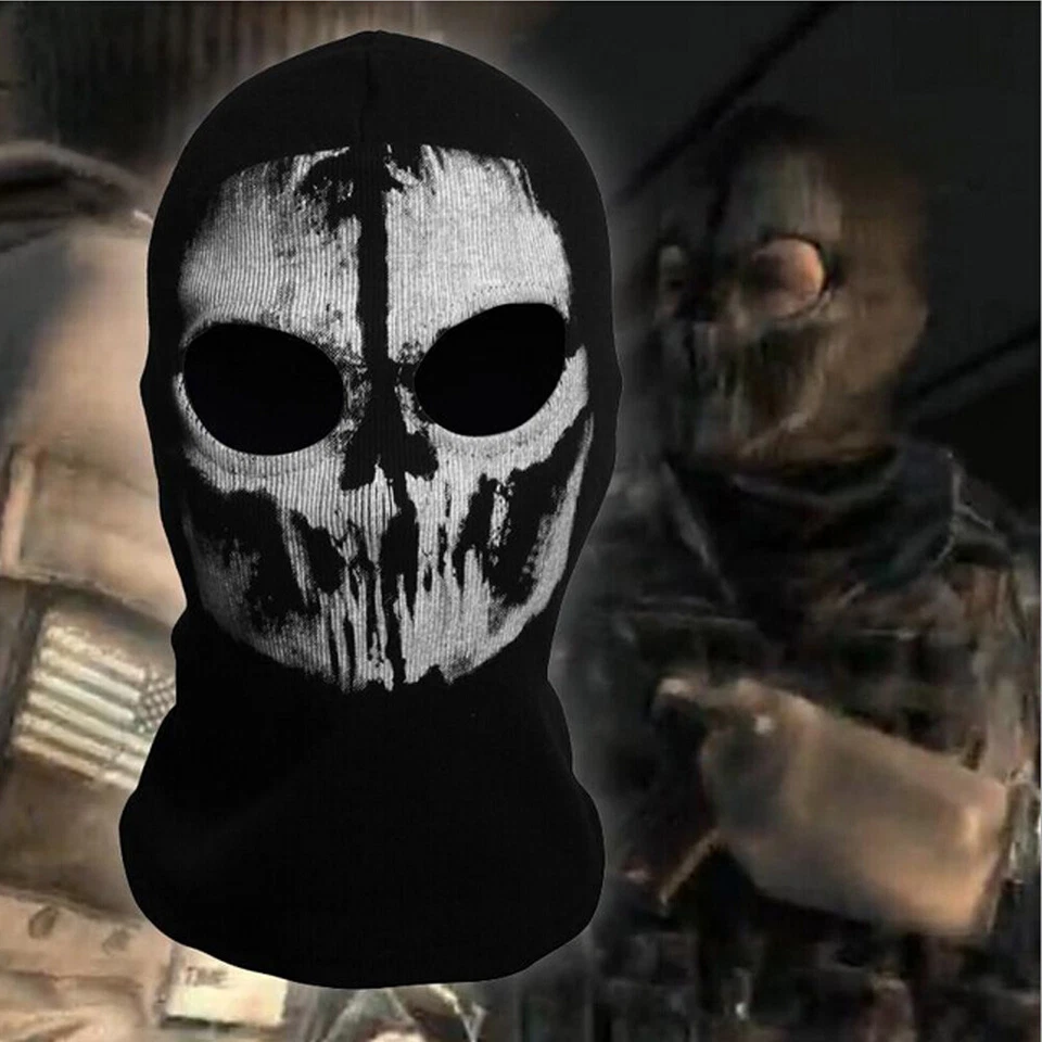 Balaclava Ghosts Skull Full Face Mask Windproof Ski Mask Motorcycle Face Masks - Image 2 of 4