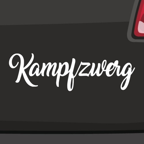 Kampfzwerg Aufkleber -6 Größen 21 Farben- Lustig Spruch Zwerg Witzig Auto Car - Bild 5 von 88