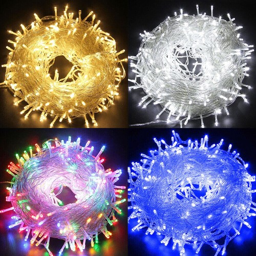 10-2000LED Christmas Fairy String Lights Outdoor Mains Plug In Garden Xmas Decor - Picture 3 of 36