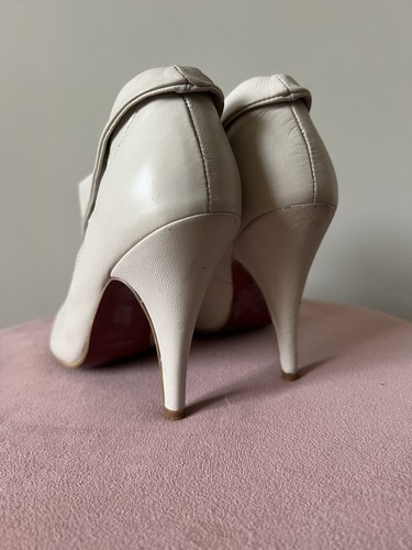 Winter White Heeled Ankle Boots By Faith Size 3 - Picture 2 of 7