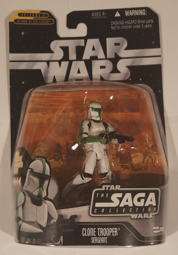 STAR WAR CLONE TROOPER SERGEANT SAGA COLLECTION #060 GREEN ACTION FIGURE NEW