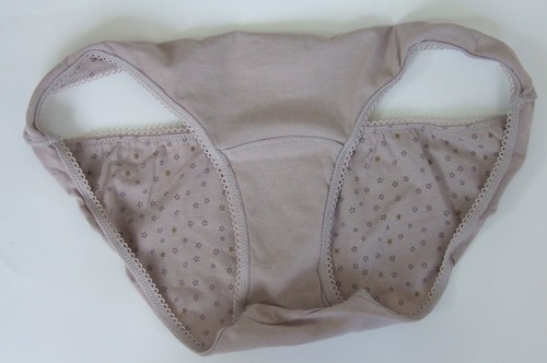 La Senza size 10 Star Print Bikini knickers panties briefs stretchy Stone - Picture 5 of 7