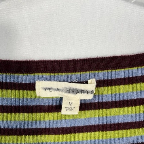 L.A Hearts Urban Outfitters Colorblock Striped Boxy Fit Cropped Cardigan Sweater - Bild 2 von 6