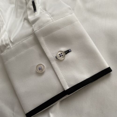 Neues italienisches Designer Hemd Button down Größe 38 slim fit 100% Baumwolle - Bild 5 von 7