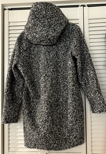 Giacca con Cappuccio Made in Italy Cappotto Fibbia Come Grigio Nero Bianco Tasche Taglia L - Foto 6 di 8
