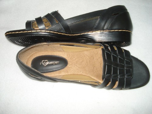 Zapatos de cuero para dama talla 10 Med negros me encanta la comodidad - Imagen 2 de 3