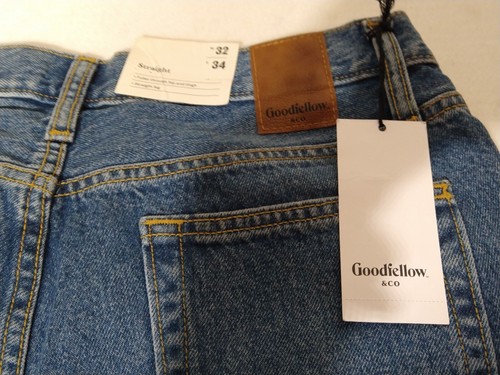 NWT Men's Goodfellow & Co Mens Blue Jeans Straight Reco SZ 32/34 - Picture 6 of 12