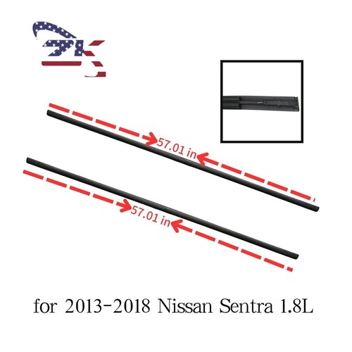 2PCS Roof Drip Moulding Trim Left&Right Side For 2013 -2018 Nissan Sentra - Bild 17 von 18