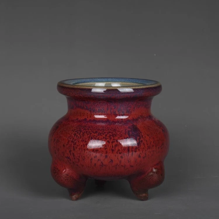 ⑤中国香炉 陶瓷中国风红色香炉| eBay