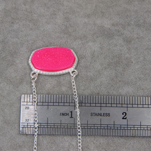 Orecchini a goccia pietra drusica dichiarazione + set collana ciondolo druso gioielli - Foto 10 di 37