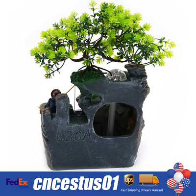 Rockery Waterfall Fountain Desktop Ornament Indoor Feng Shui Water Sound Decor