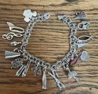Vintage Elco Sterling 17 Charm Cheer Coke Ballet Note Bracelet 38g 7” Lot 4