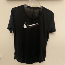 Nike Dri-FIT Swoosh Run Women's Short-Sleeve Running Top DD6478-010 size small