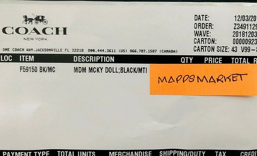 Neu mit Etikett authentische Disney X Coach Mickey Mouse Leder Sammlerpuppe F59150 MEDIUM - Bild 12 von 12