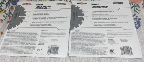 Irwin 14015 Marathon 5-3/8 in. D Carbide Circular Saw Blade 18 teeth lot of 2 - Picture 3 of 3