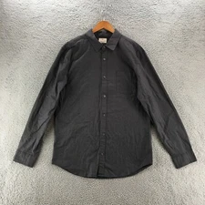 Mutual Weave Long Sleeve Shirt Mens XLT Gray Button-Up Collared Cotton Blend