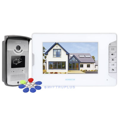 Homsecur 7 Zoll Video Tür Klingelsystem mit IR Kamera RFID/elektrisches Schloss unterstützt
