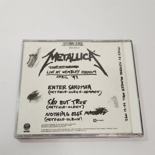 Metallica Live At Wembly Stadium 20/4/92 CD Hype Sticker 866895-2 Maxi-Single - Picture 2 of 5