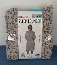 NWT 32 Degrees Ladies' Hooded Velour Lounger   Gray Leopard Print   L/XL 12-18