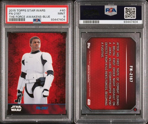 Finn Gold /100 Rainbow PSA Lot 2015 Topps Star Wars The Force Awakens FN2187 #40 - Picture 6 of 8