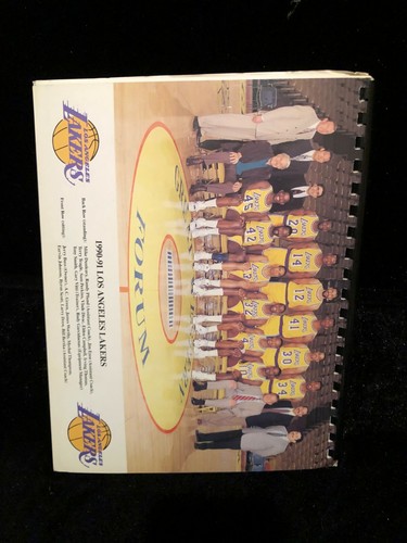 Los Angels Lakers 1991 RARE NBA Finals Press Book Program Magic Johnson LA - Picture 2 of 3