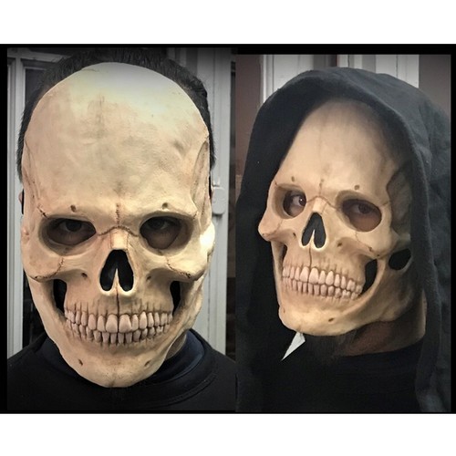 SKULL half latex MASK - Skeletor Dark Halloween CRANEO MOTU PIRAT BONES cosplay - Picture 2 of 24
