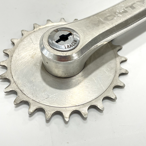 NOS Monty Trial Bike Crank Set Arm Drive Right 24t Silver New BMX 152.5 mm - Picture 5 of 6