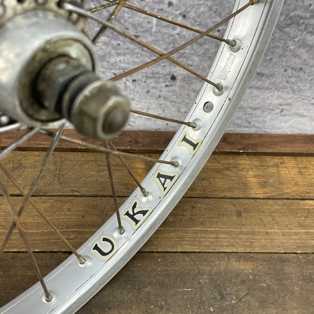 Ukai Speedline BMX Rear Wheel 20 Rim Hoop Vintage Suzue Hub