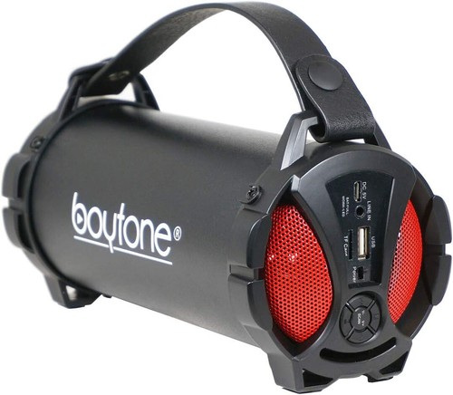 Boytone BT-38RD Portable Bluetooth Indoor/Outdoor Speaker 2.1 Hi-Fi Cylinder NEW - Picture 2 of 5