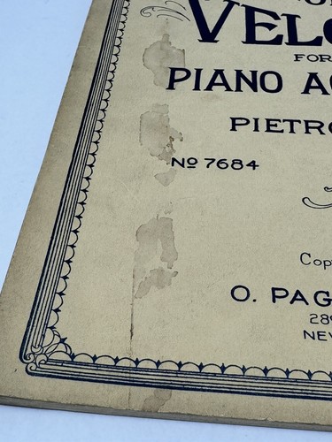 School Of Velocity For the Piano Accordion By Pietro Deiro Pagani Edition 1930 - Picture 2 of 7
