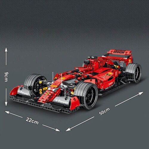 🏎 Technic Ferrari F1 SF90 Red Car Building Blocks 1200pcs 1:10 LEGO COMPATIBLE - Foto 3 di 3