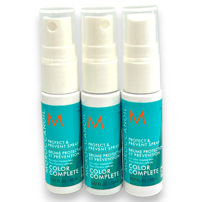 Moroccanoil Protects & Prevent Spray For Color-Treated Hair 0.67oz.; LOT OF 3