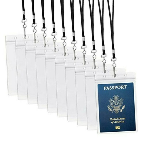 10Pack 4x6Inch Extra Large Porta Passaporto Badge ID Porta Carte PVC (ROSSO) - Foto 1 di 7