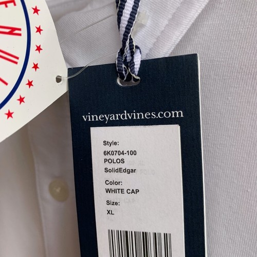 Vineyard Vines Washington Nationals Edgartown Polo - White - Men's Size XL - NWT - Picture 6 of 7