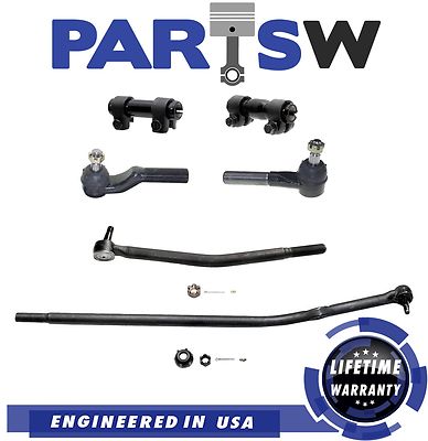 6-Piece Steering Tie Rod Kit For Ford E-250 E-350 E-450 Econoline & Super Duty Vans