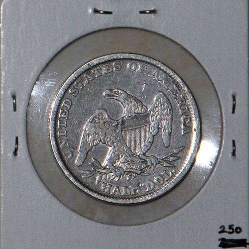 1838 Capped Bust Half Dollar XF Detail Cleaned US Mint 50 Cent Silver Coin Rare - Picture 4 of 4