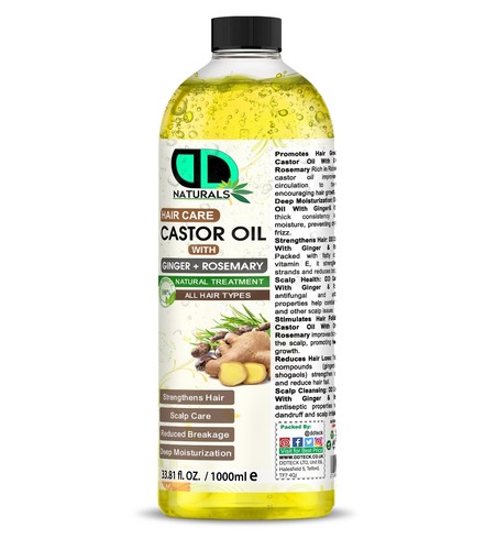 Hair Care Castor Oil with Ginger & Rosemary Oil - Growth, Strength and Nourish - Picture 24 of 27