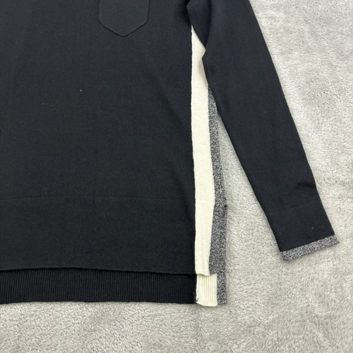 Smartwool Shadow Pine Pocket Sweater Women XS Black Colorblock Wool Blend Casual - Picture 5 of 19