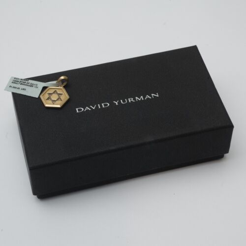 New DAVID YURMAN 15mm Star of David Amulet Enhancer Pendant in 18K Yellow Gold - Picture 4 of 6